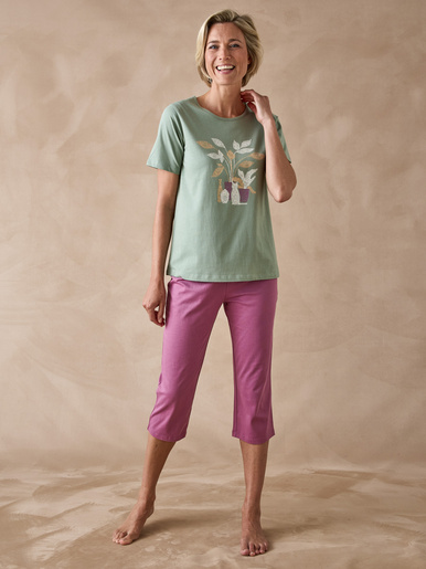 Tee-shirt de pyjama manches courtes - Daxon - Imp. vert