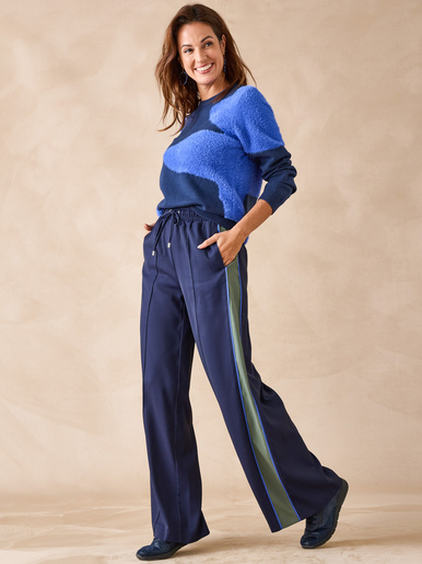 Pantalon large palazzo élastiqué