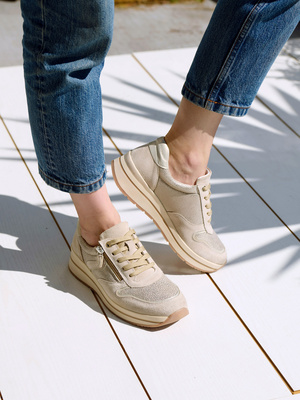 Baskets zippées à semelle amovible