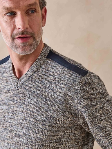 Pull encolure V avec laine