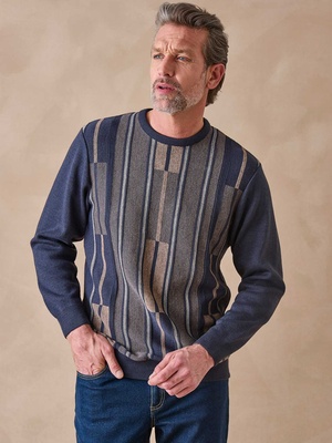 Pull jacquard avec laine
