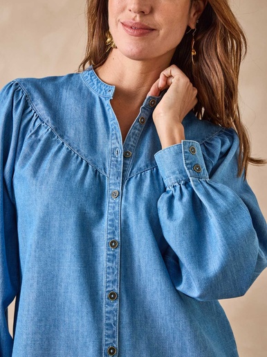 Blouse en denim fluide