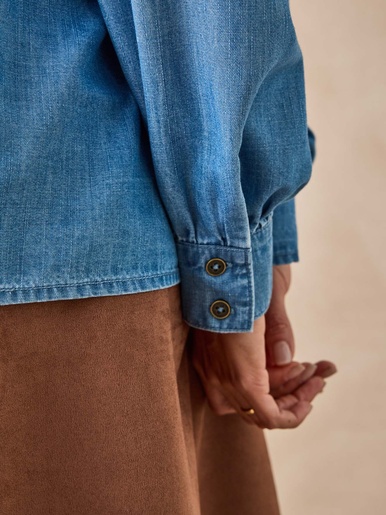 Blouse en denim fluide