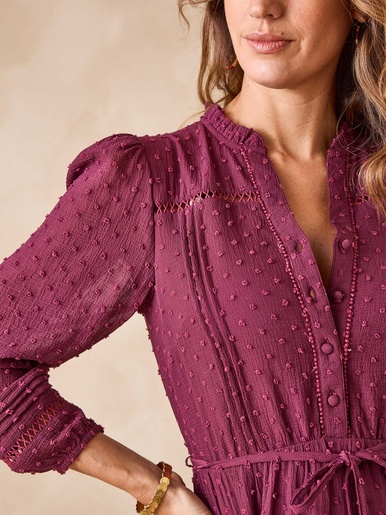 Robe en plumetis