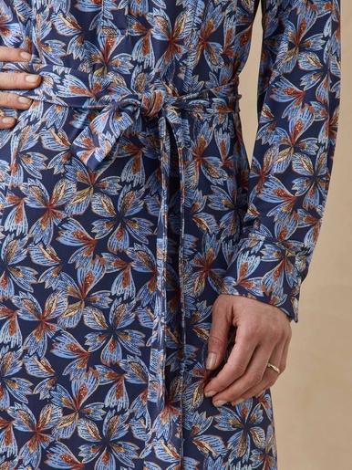 Robe ample col chemisier boutonnée
