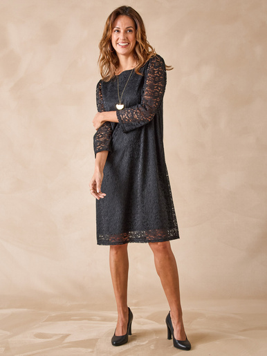 Robe en dentelle - Daxon - Noir