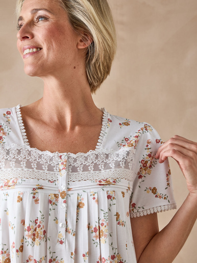 Chemise de nuit maille pur coton