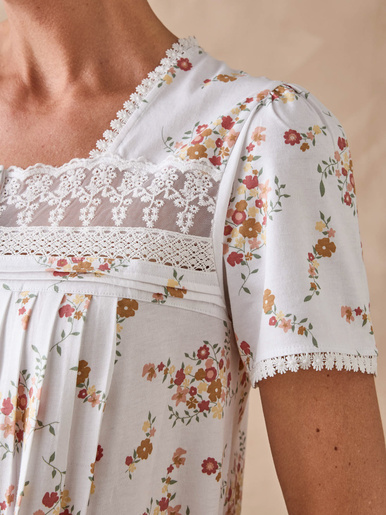 Chemise de nuit maille pur coton