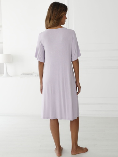Chemise de nuit courte évasée fluide