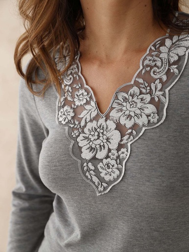 Chemise avec soie et laine