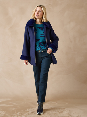 Manteau court coupe ample