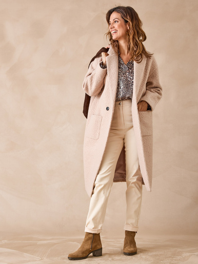 Manteau tissu bouclette