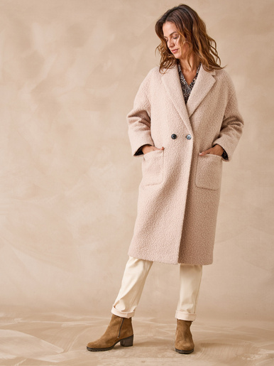 Manteau tissu bouclette
