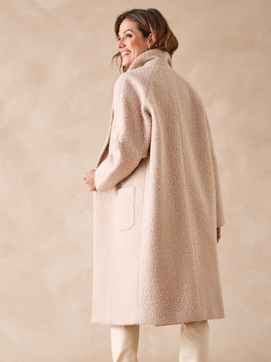 Manteau tissu bouclette