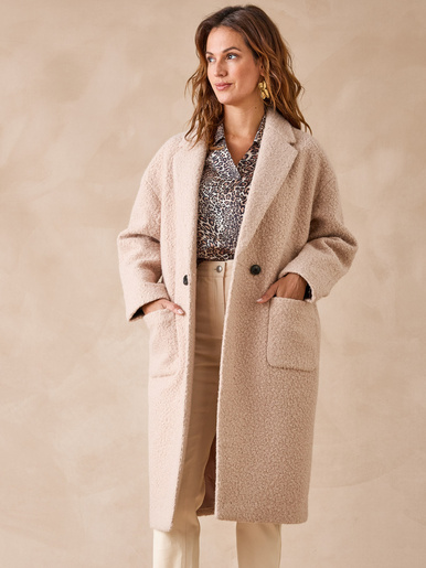 Manteau tissu bouclette