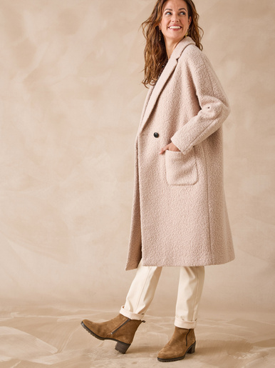 Manteau tissu bouclette