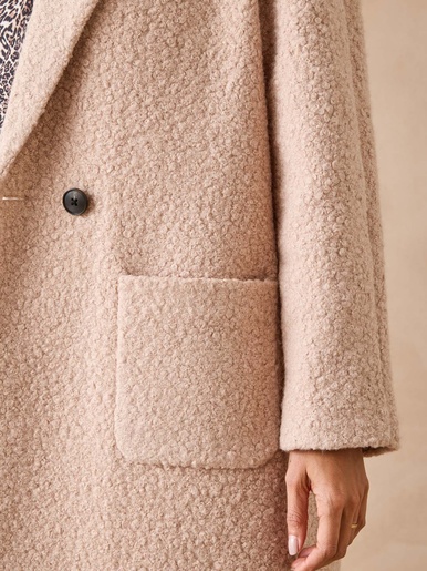 Manteau tissu bouclette