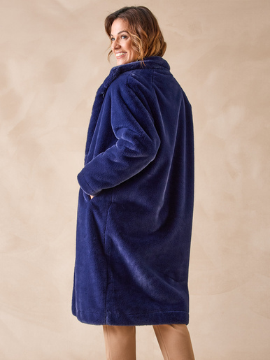 Manteau imitation fourrure - Daxon - Marine