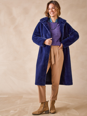 Manteau imitation fourrure