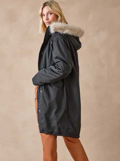 Parka longue intérieur matelassé