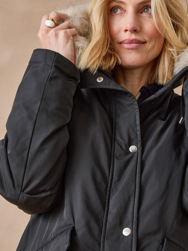 Parka longue intérieur matelassé
