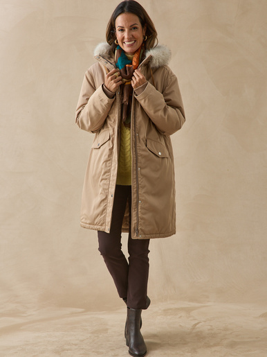 Parka longue intérieur matelassé