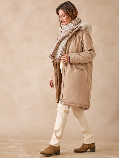 Parka longue intérieur matelassé
