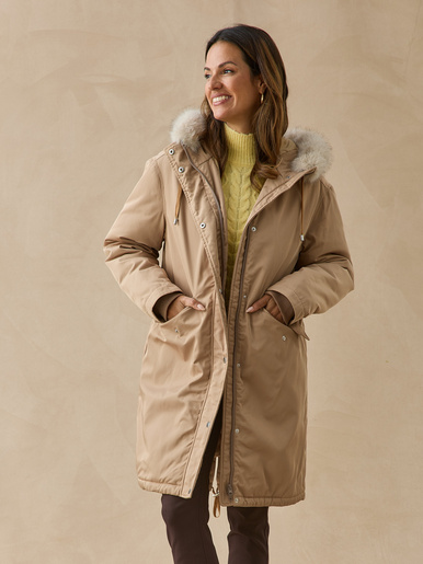 Parka longue intérieur matelassé
