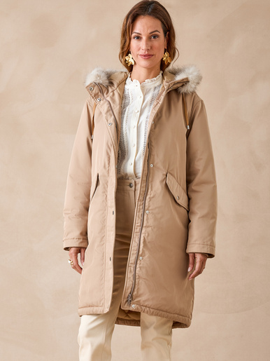 Parka longue intérieur matelassé