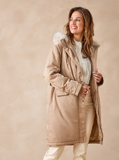 Parka longue intérieur matelassé