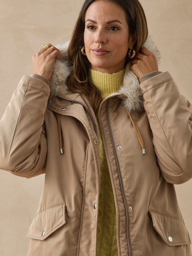 Parka longue intérieur matelassé