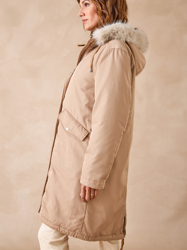 Parka longue intérieur matelassé