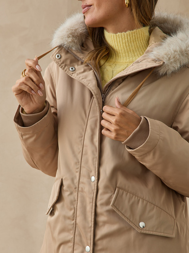 Parka longue intérieur matelassé