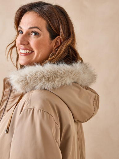 Parka longue intérieur matelassé