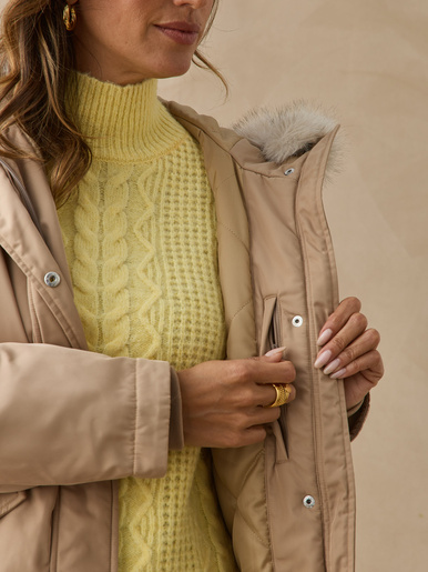 Parka longue intérieur matelassé