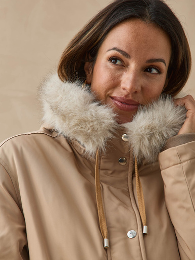 Parka longue intérieur matelassé