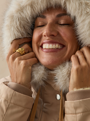 Parka longue intérieur matelassé
