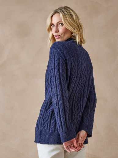 Gilet zippé col montant avec laine