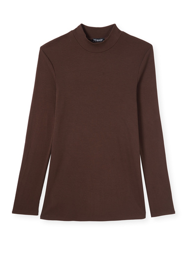 Tee-shirt maille côtelée manches longues