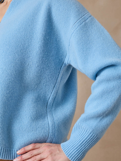 Pull col polo en pure laine