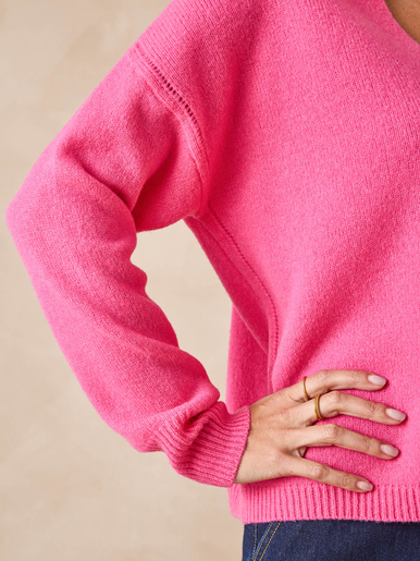 Pull col polo en pure laine