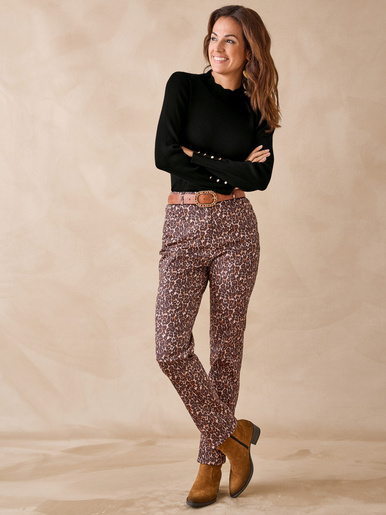 Pull col montant avec laine