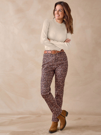 Pull col montant avec laine