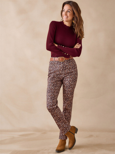 Pull col montant avec laine