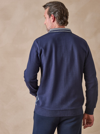 Sweat-shirt col montant zippé