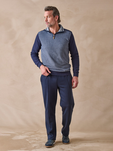 Sweat-shirt col montant zippé