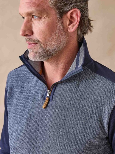 Sweat-shirt col montant zippé