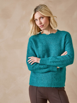 Pull jeux de points fantaisie ajourés