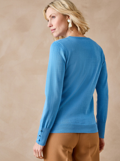 Pull col rond 50% laine mérinos