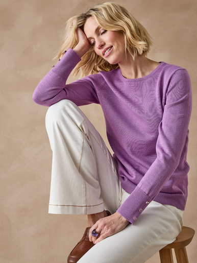 Pull col rond 50% laine mérinos